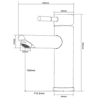 Смеситель Orange Steel M99-021b для раковины черный
